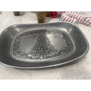 Vintage wilton bread dish Christmas Tree Trinket Dish Small Holiday Dish